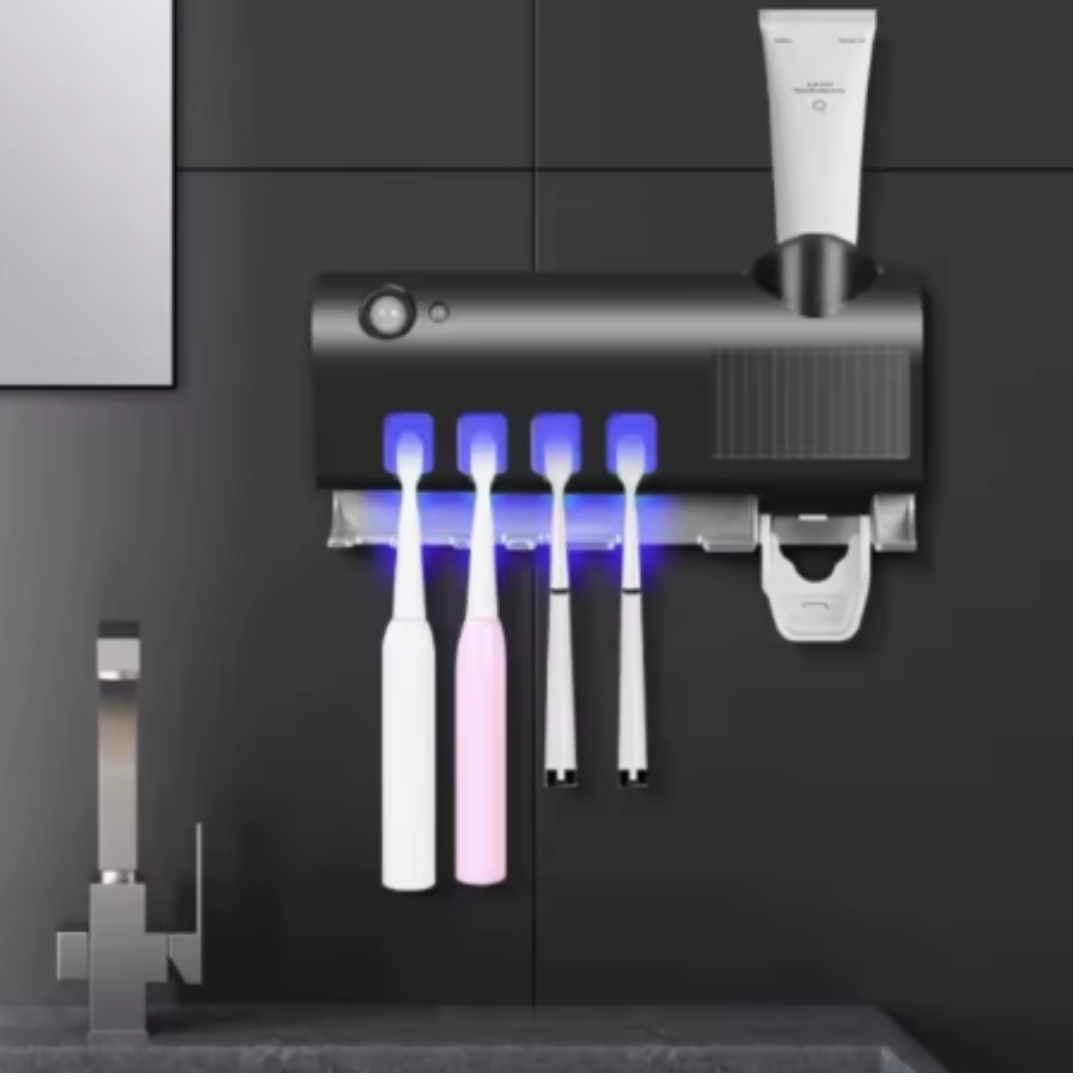 Soporte de Cepillos con Esterilizador UV