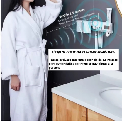 Soporte de Cepillos con Esterilizador UV
