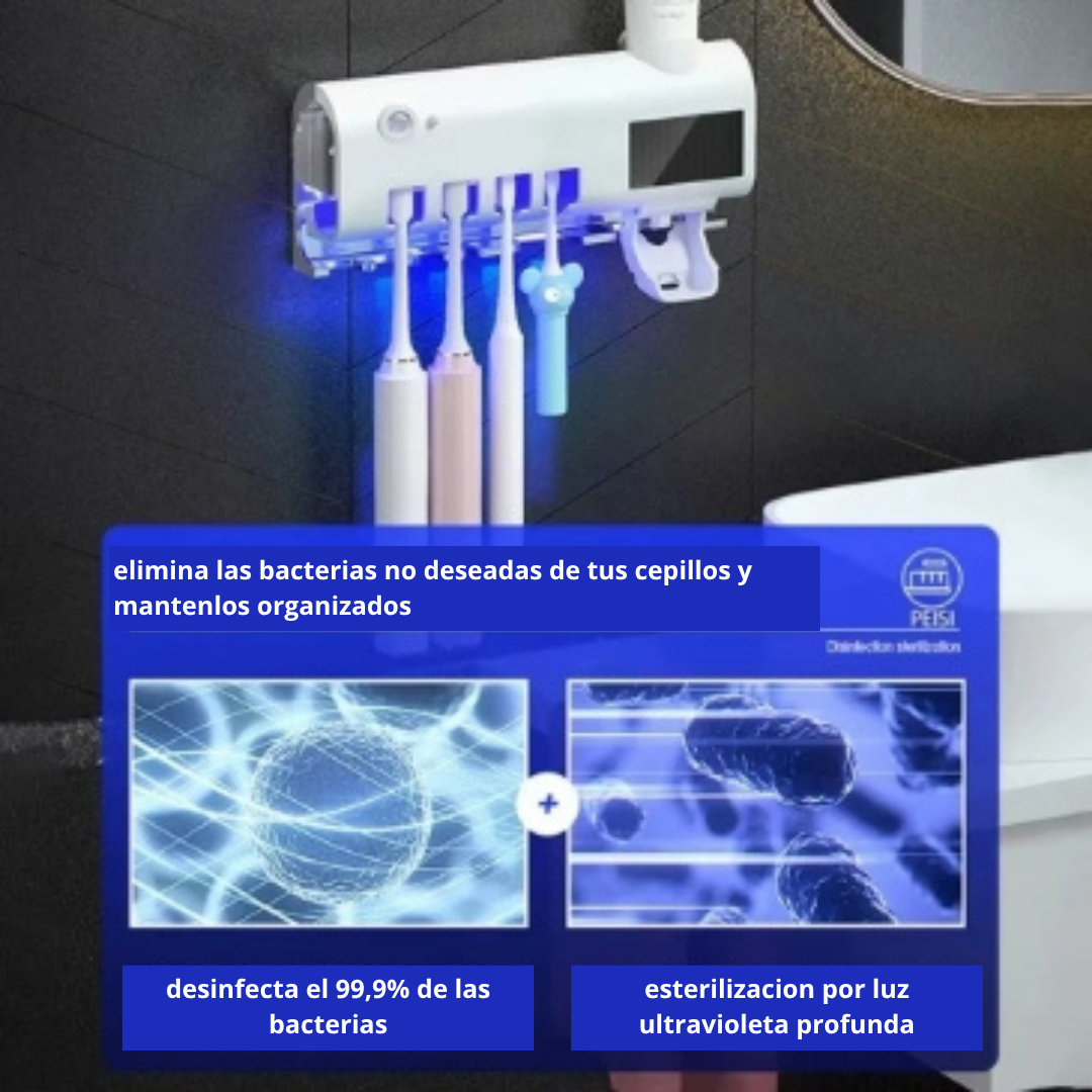 Soporte de Cepillos con Esterilizador UV